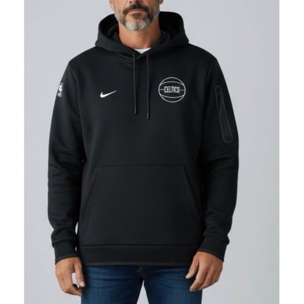 NEW Los Angeles Lakers Nike Tech Fleece Hoodie MED Black NBA Showtime Pullover